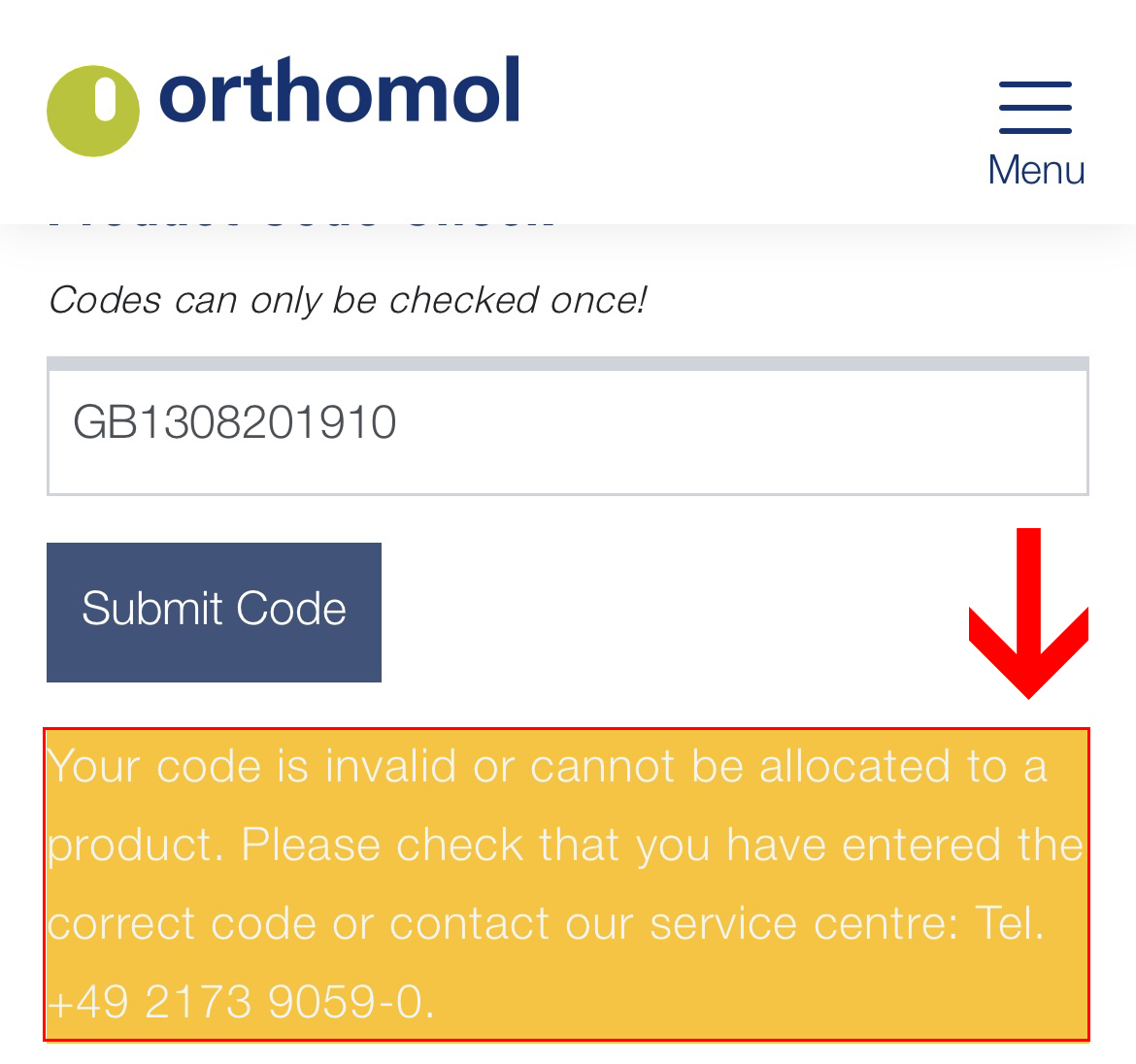 Проверить подлинность Ортомол